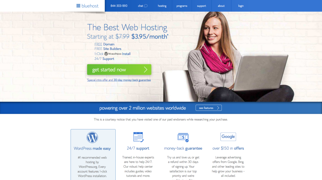 bluehost self hosting web